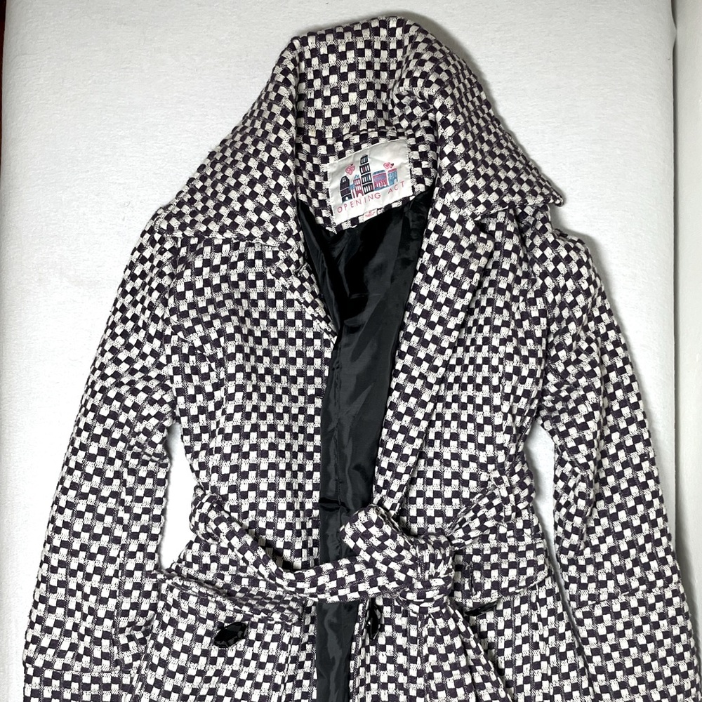 Purple checkered coat